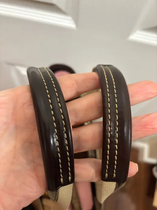 Coach VINTAGE G05M-8F33 Hamptons Optic Scarf Print w Tan Suede Bottom Tote EUC - Picture 14 of 15